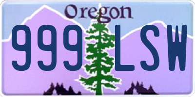 OR license plate 999LSW