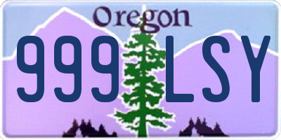 OR license plate 999LSY