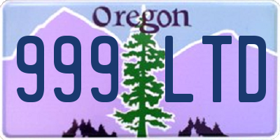 OR license plate 999LTD