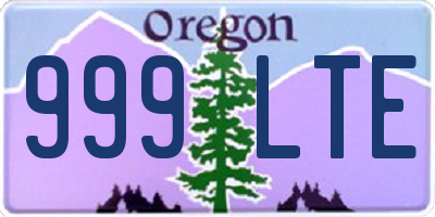 OR license plate 999LTE