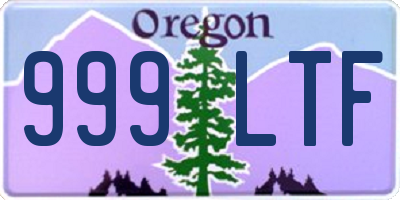 OR license plate 999LTF