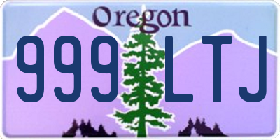 OR license plate 999LTJ