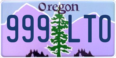 OR license plate 999LTO