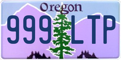 OR license plate 999LTP