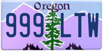 OR license plate 999LTW