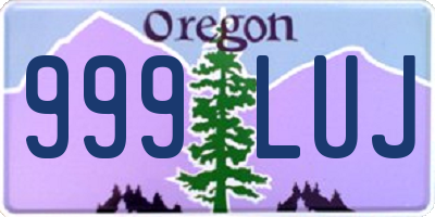 OR license plate 999LUJ