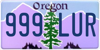 OR license plate 999LUR