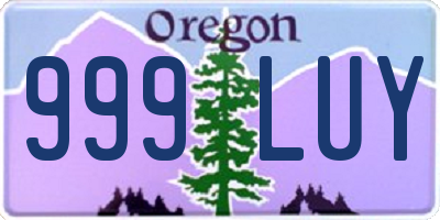 OR license plate 999LUY