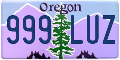 OR license plate 999LUZ