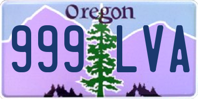 OR license plate 999LVA