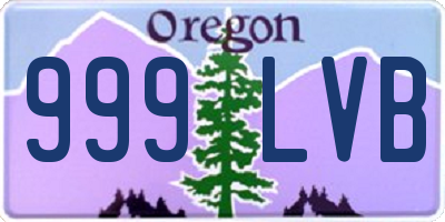 OR license plate 999LVB