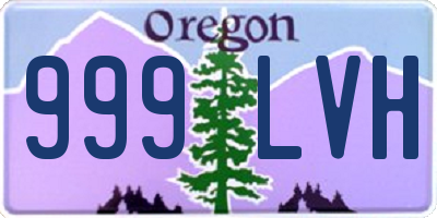 OR license plate 999LVH