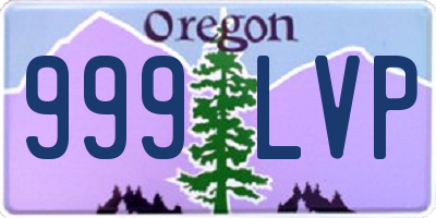 OR license plate 999LVP