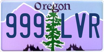 OR license plate 999LVR