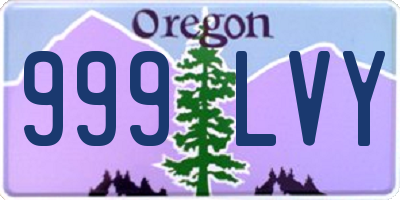 OR license plate 999LVY