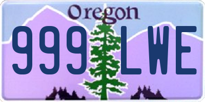 OR license plate 999LWE