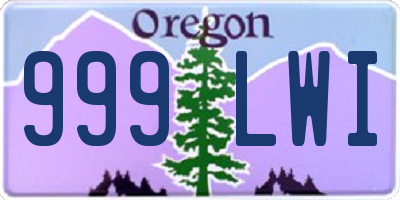 OR license plate 999LWI