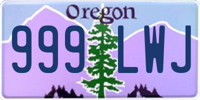 OR license plate 999LWJ