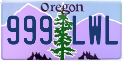 OR license plate 999LWL