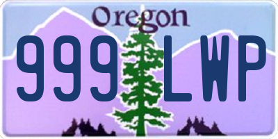 OR license plate 999LWP