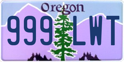 OR license plate 999LWT