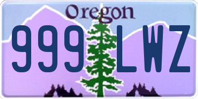 OR license plate 999LWZ