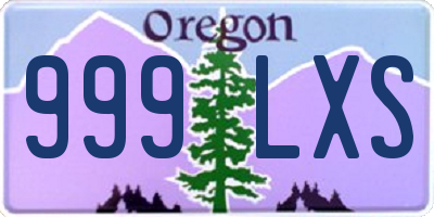 OR license plate 999LXS