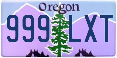 OR license plate 999LXT