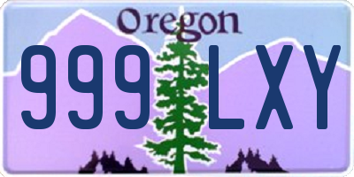 OR license plate 999LXY