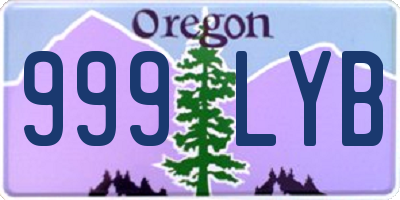 OR license plate 999LYB