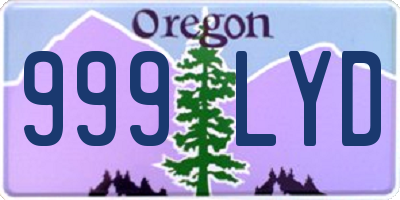 OR license plate 999LYD