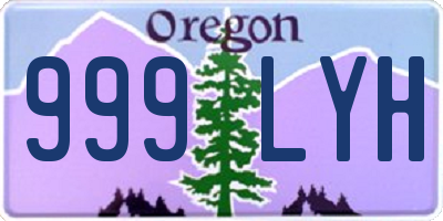 OR license plate 999LYH