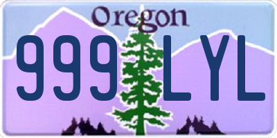 OR license plate 999LYL