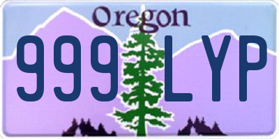 OR license plate 999LYP