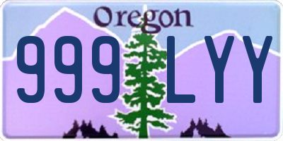 OR license plate 999LYY