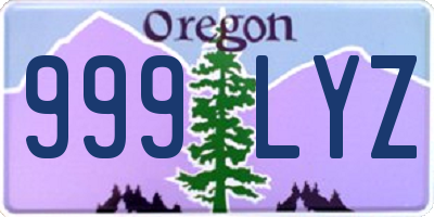 OR license plate 999LYZ