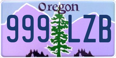 OR license plate 999LZB