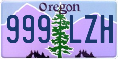 OR license plate 999LZH