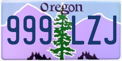 OR license plate 999LZJ