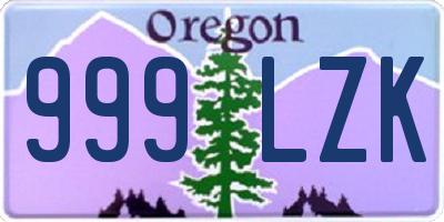 OR license plate 999LZK