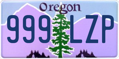 OR license plate 999LZP