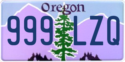 OR license plate 999LZQ