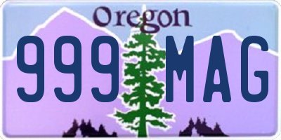 OR license plate 999MAG