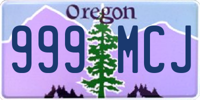 OR license plate 999MCJ