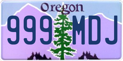 OR license plate 999MDJ