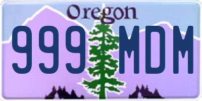 OR license plate 999MDM