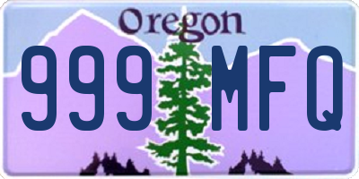 OR license plate 999MFQ