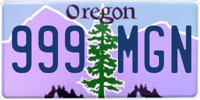 OR license plate 999MGN