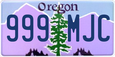 OR license plate 999MJC