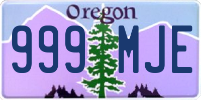 OR license plate 999MJE